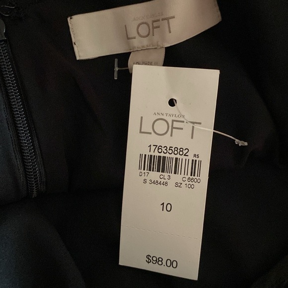 NWT Ann Taylor Loft Lace Fit & Flare Dress, Black, Fairy Grunge Whimsigoth Sz 10 - Picture 8 of 8